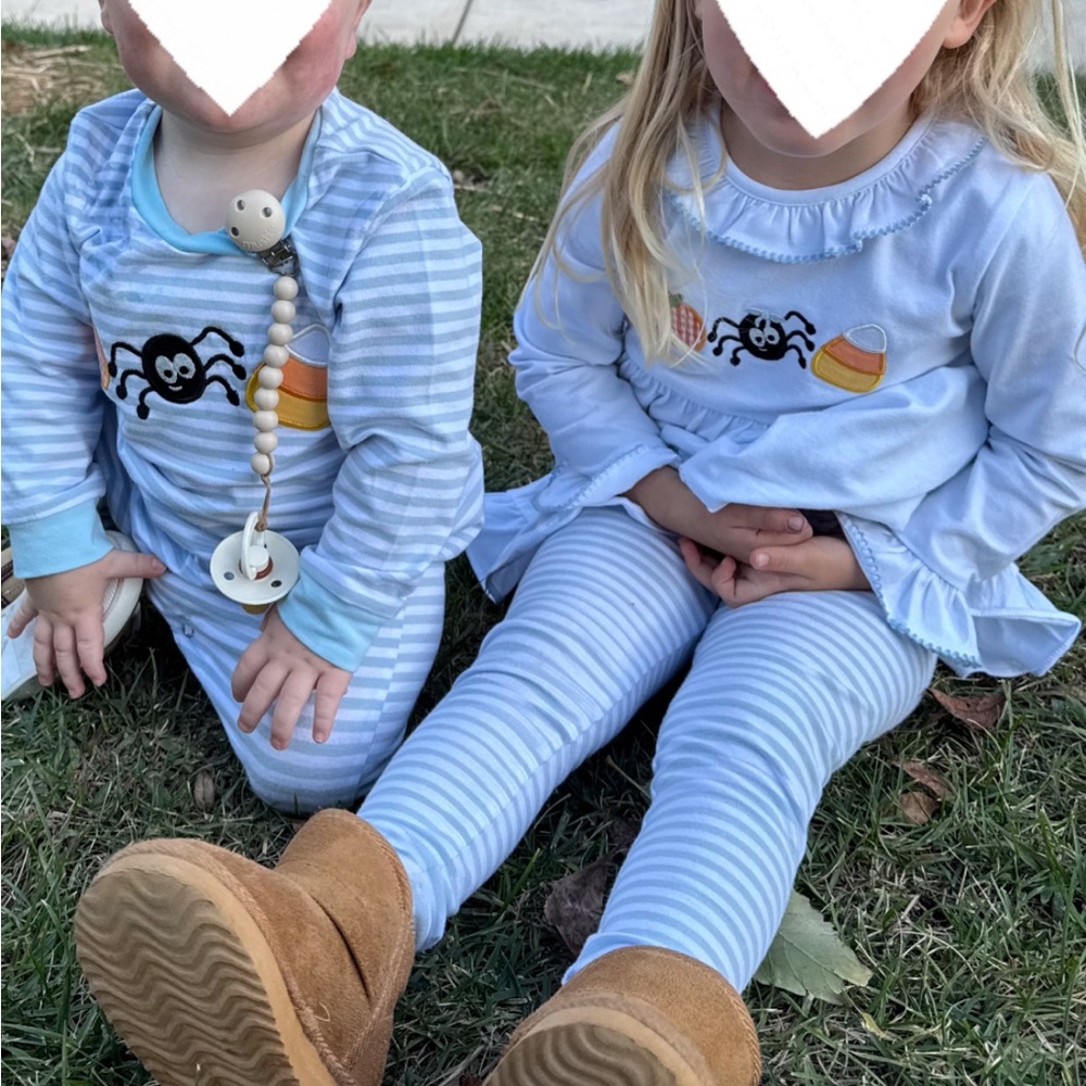 Embroidered Halloween Sibling Set